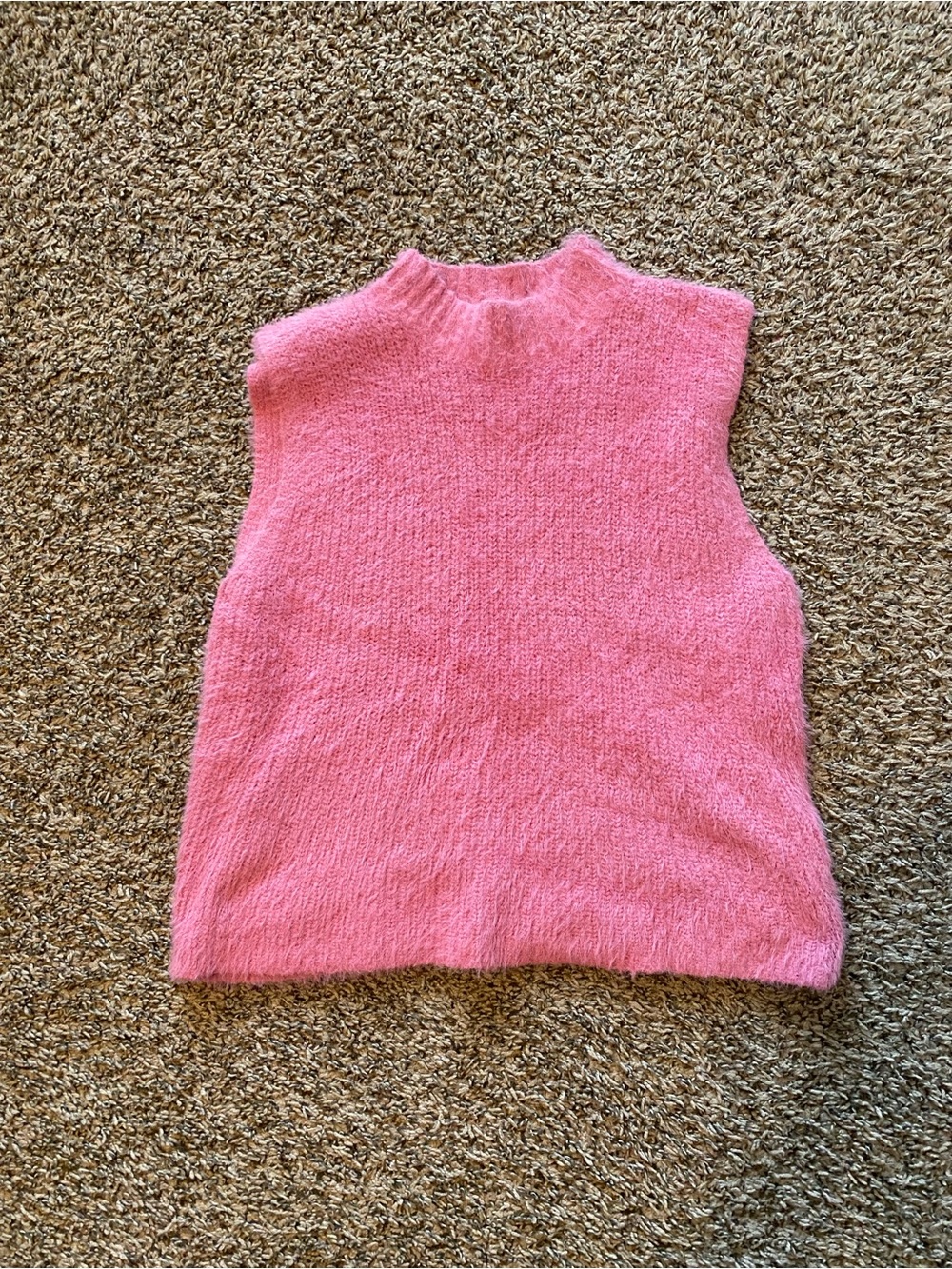 Old Navy Fuzzy Pink Knit Sleeveless Top
